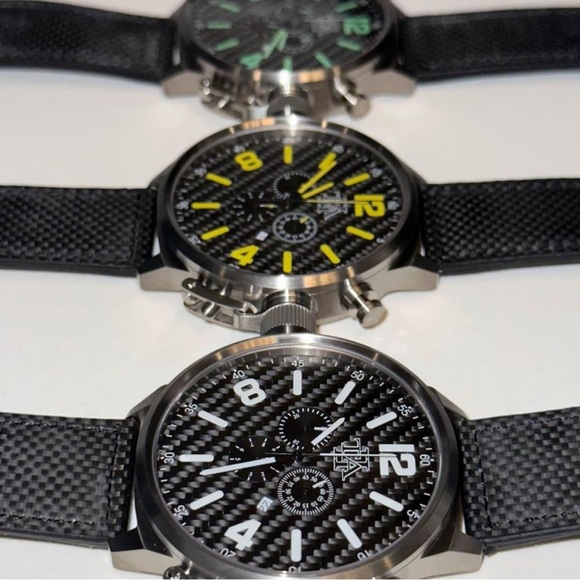 Men’s Ta2Time Piece Luxury Carbon Fiber Gentleman Classic Sport Watch Christmas - Picture 3 of 9